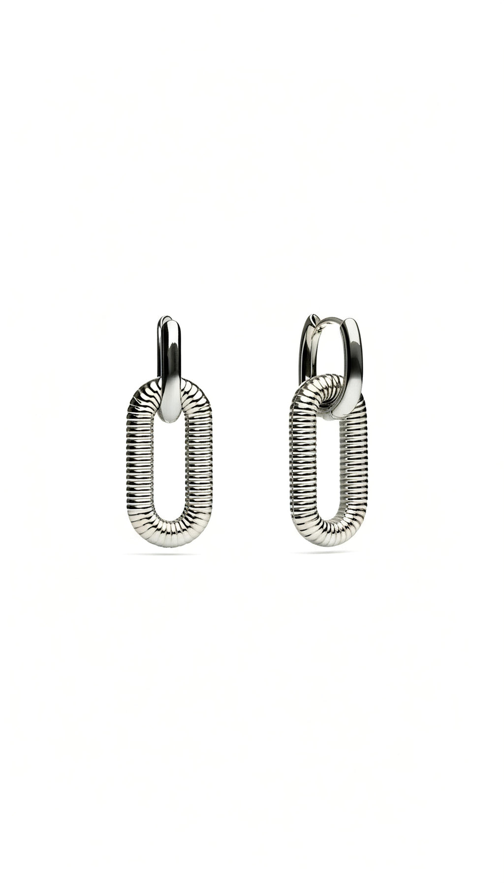 INTERLINK EARRING SILVER
