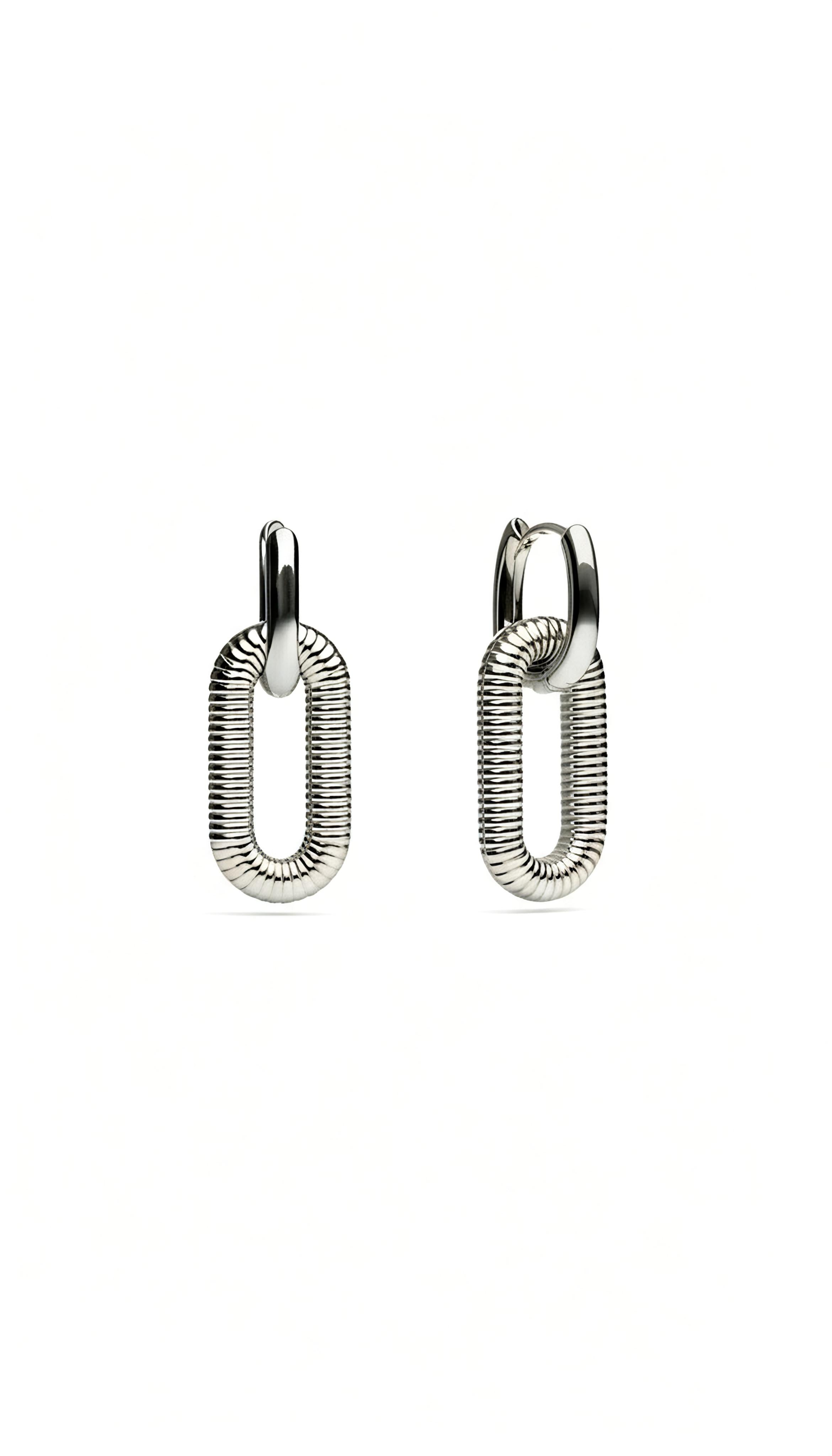 INTERLINK EARRING SILVER